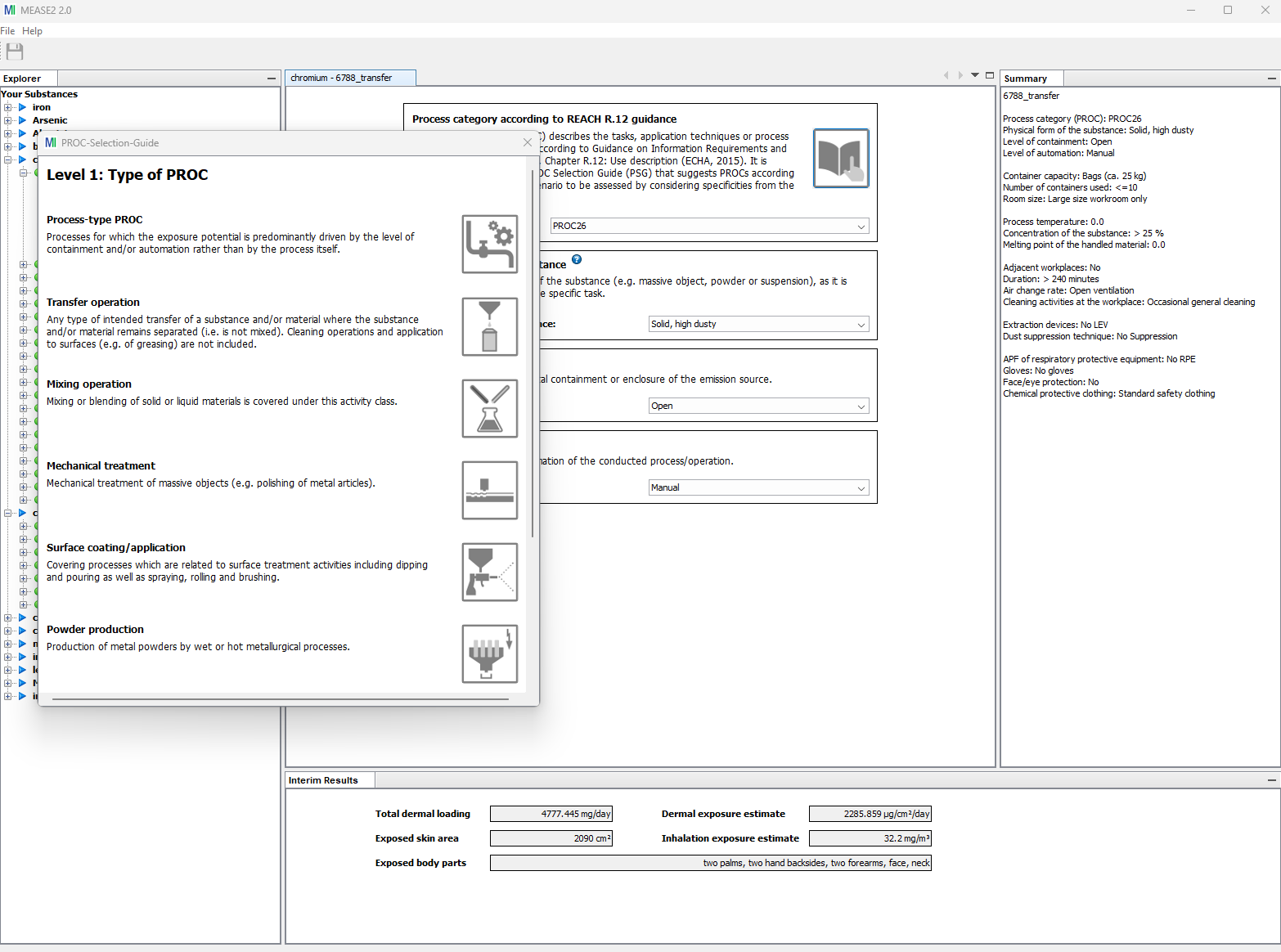 Showcase of MEASE 2 User Interface